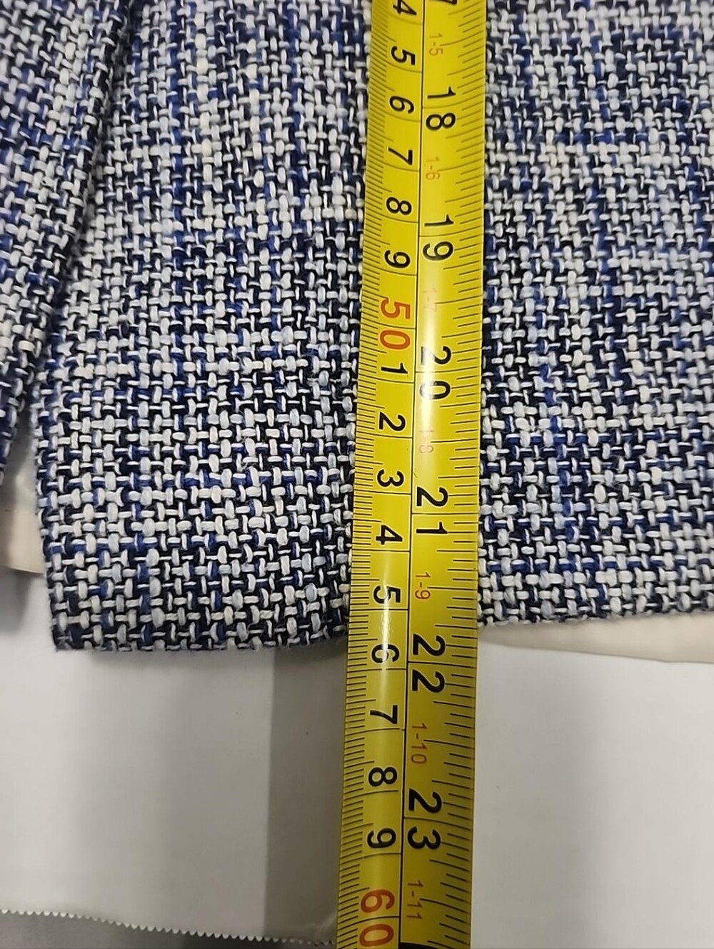 J.Crew No. 2 Blue White Tweed Pencil Skirt Coastal Preppy Quiet Luxury - Picture 13 of 14